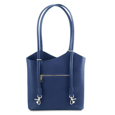 Patty - Saffiano leather convertible backpack shoulderbag